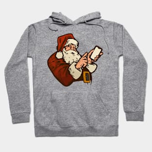 Santa Claus with mobile Hoodie